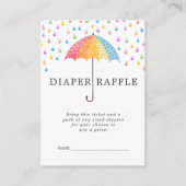 baby shower Diaper Raffle Ticket | Baby Sprinkle Informatiekaartje (Voorkant)