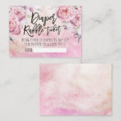 Baby shower Diaper Raffle Ticket Bohemian Flowers Informatiekaartje (Voorkant / Achterkant)