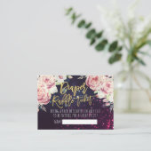 Baby shower Diaper Raffle Ticket Boho Floral Light Informatiekaartje (Staand voorkant)