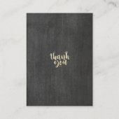 Baby shower diaper Raffle Ticket Floral-alkboard Informatiekaartje (Achterkant)