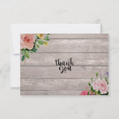 Baby shower Diaper Raffle Ticket Floral Wood Light Kaart (Achterkant)