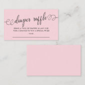 Baby shower Diaper Raffle Ticket Informatiekaartje (Voorkant / Achterkant)