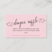 Baby shower Diaper Raffle Ticket Informatiekaartje (Voorkant)