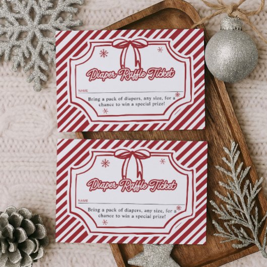 Baby Shower Diaper Raffle Ticket Informatiekaartje