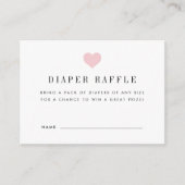 Baby shower Diaper Raffle Ticket Kaarten | Blush (Voorkant)