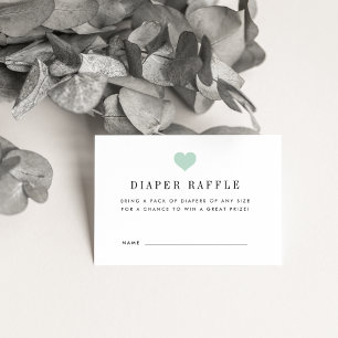 Baby shower Diaper Raffle Ticket Kaarten   Munt
