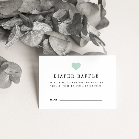 Baby shower Diaper Raffle Ticket Kaarten | Munt