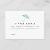 Baby shower Diaper Raffle Ticket Kaarten | Munt (Voorkant)