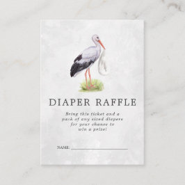 baby shower Diaper Raffle Ticket | Opslag Informatiekaartje