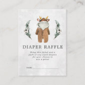 baby shower Diaper Raffle Ticket | rendieren Informatiekaartje (Voorkant)