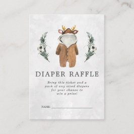 baby shower Diaper Raffle Ticket | rendieren Informatiekaartje