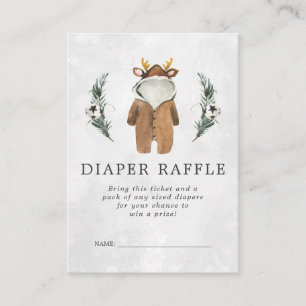 baby shower Diaper Raffle Ticket rendieren Informatiekaartje