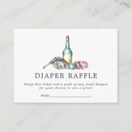baby shower Diaper Raffle Ticket | Western cowboy Informatiekaartje