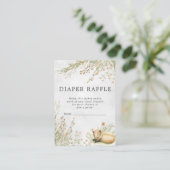 baby shower Diaper Raffle Ticket | Woodland Fox Informatiekaartje (Staand voorkant)