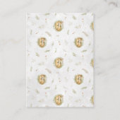 baby shower Diaper Raffle Ticket | Woodland Fox Informatiekaartje (Achterkant)