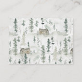 baby shower Diaper Raffle Ticket | Woodland Fox Informatiekaartje (Achterkant)