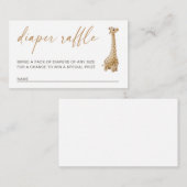 Baby shower Diaper Raffle-uitnodigingskaart Informatiekaartje (Voorkant / Achterkant)