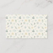 Baby Shower Diaper Raffle - Winter Blue Beanie Informatiekaartje (Achterkant)