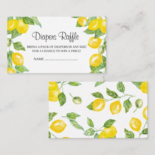 Baby shower Diapers raket Informatiekaartje (Voorkant / Achterkant)