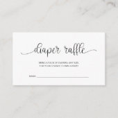 baby shower diaperte Raffle, handtas met zwarte ta Informatiekaartje (Voorkant)