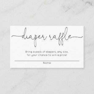 Baby shower-diapluierkaarten, genderneutraal informatiekaartje