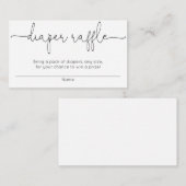 Baby shower-diapluierkaarten, genderneutraal informatiekaartje (Voorkant / Achterkant)