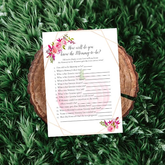 Baby shower die mama het beste pompoen kent kaart