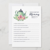 baby shower die mama het beste spel kent kaart (Voorkant)