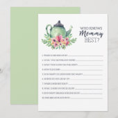 baby shower die mama het beste spel kent kaart (Voorkant / Achterkant)