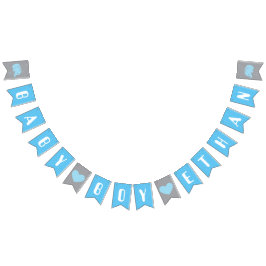 Baby shower die vlag met olifant bundelt vlaggetjes