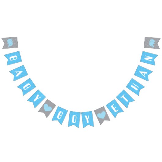 Baby shower die vlag met olifant bundelt vlaggetjes (Alle)