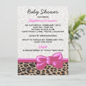 baby shower - Dierafdrukken, luipaard - Bruin zwar Kaart (Staand voorkant)
