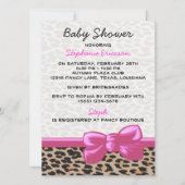 baby shower - Dierafdrukken, luipaard - Bruin zwar Kaart (Voorkant)