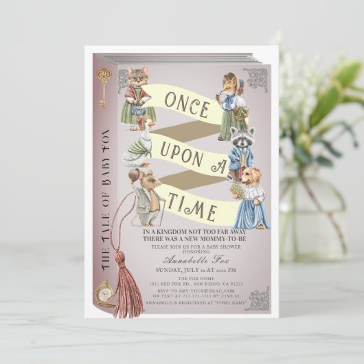  Baby shower dierentuin Kaart (Staand voorkant)