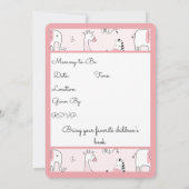 Baby shower dierentuin kaart (Achterkant)