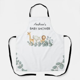 Baby shower dierentuin schort