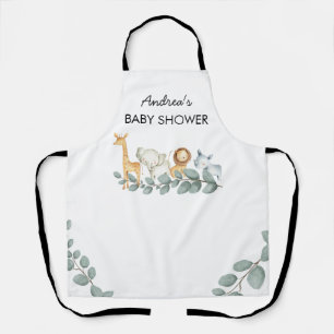 Baby shower dierentuin schort