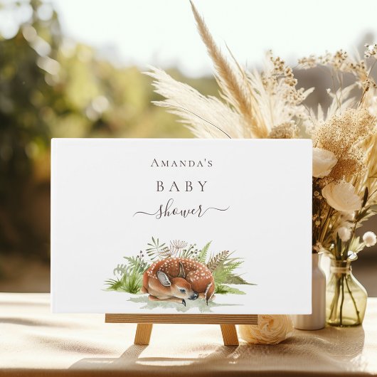 Baby shower dierhertennaam gastenboek