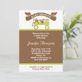 Baby shower diermeel kaart (Staand voorkant)