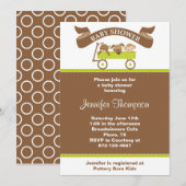 Baby shower diermeel kaart (Voorkant / Achterkant)