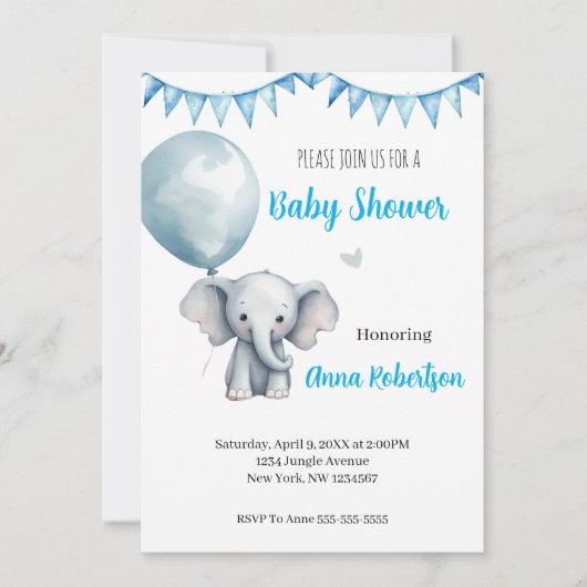 Baby shower digitale uitnodiging (Voorkant)