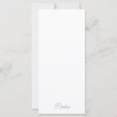 Baby shower Dinner Menu Flat Kaart (Achterkant)