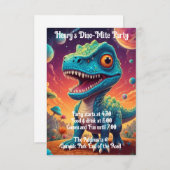 Baby shower dino-mijt informatiekaartje (Voorkant / Achterkant)