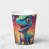 Baby shower dino-mijt papieren bekers (Voorkant)