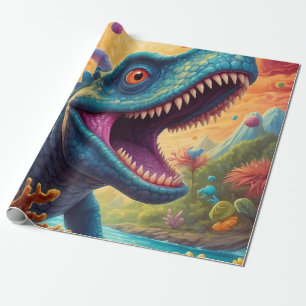 Baby shower Dino-Mite Cadeaupapier
