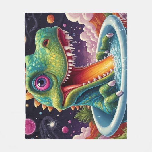 Baby shower Dino-Mite Fleece Deken (Voorkant)