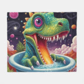 Baby shower Dino-Mite Fleece Deken (Voorkant (Horizontaal))