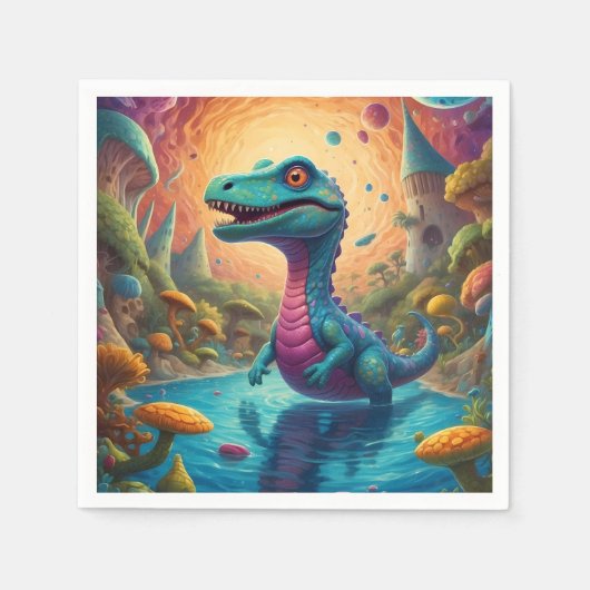 Baby shower Dino-Mite Servet (Voorkant)