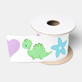 baby shower Dinosaur Satijnen Lint