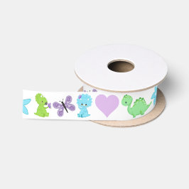 baby shower Dinosaur Satijnen Lint